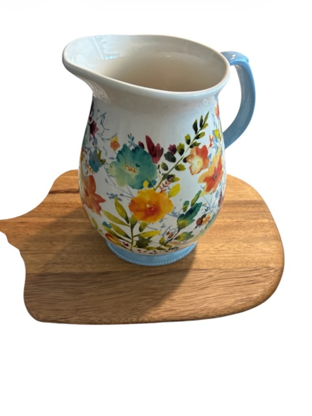 NEW The Pioneer Woman Floral Pitcher 3.2 Qt Willow Stoneware Farmhouse